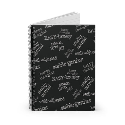 Ironic Sayings Notebook | Funny Spiral Journal for Dark Thoughts