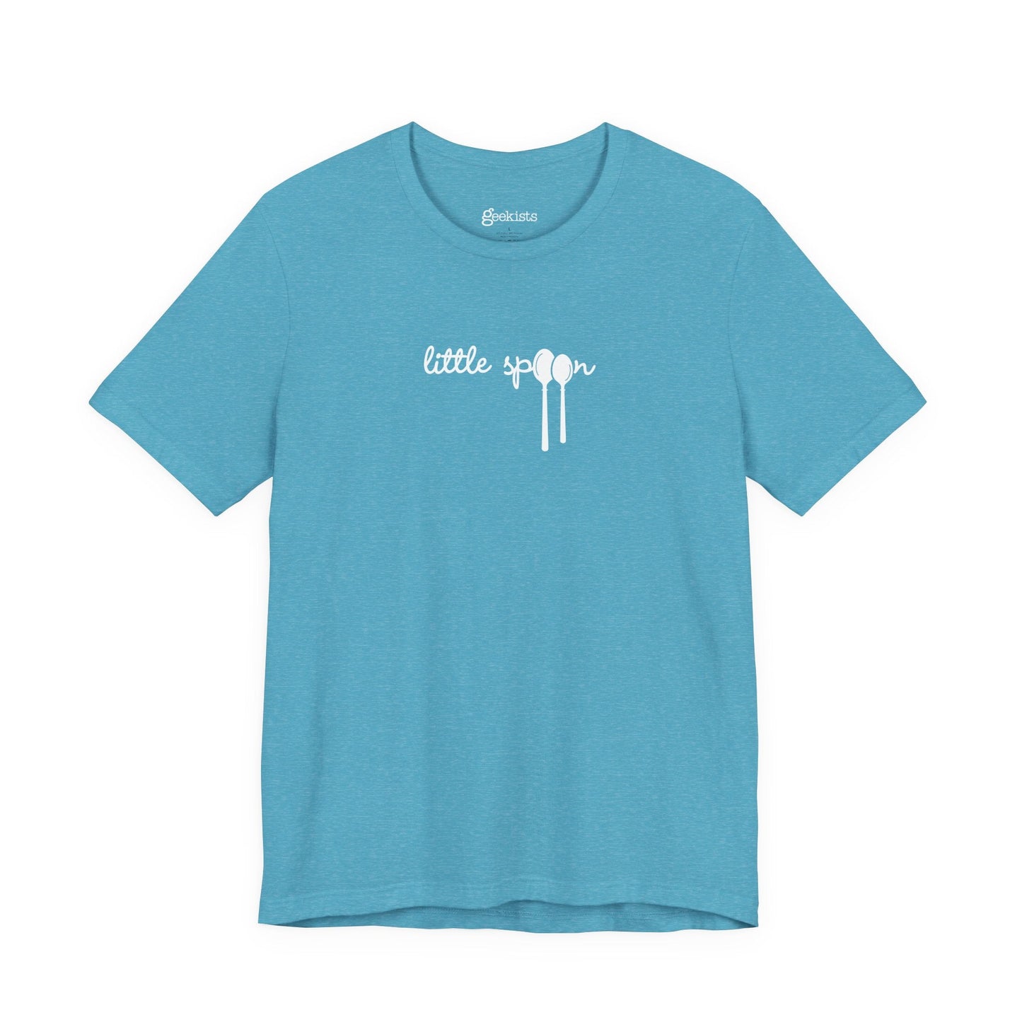 Heather Aqua / 4XL Clothing Stuff > Shirts & Tops > Short Sleeve Jersey Tee Little Spoon | Short Sleeve Jersey Tee