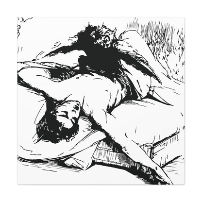 Ephialtes from Dictionnaire Infernal 1863 — Victorian gothic nightmare engraving canvas wall art | variant