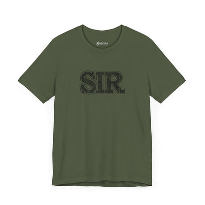 Military-Green-3XL T-Shirt Sir Yes Sir! Alpha Guy Military Nerd | Distressed Command T-Shirts for LGBTQ+ Army Families