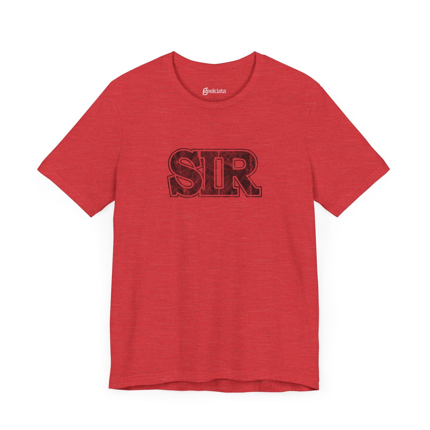 Heather-Red-3XL T-Shirt Sir Yes Sir! Alpha Guy Military Nerd | Distressed Command T-Shirts for LGBTQ+ Army Families