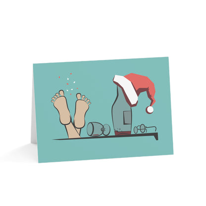 4.9-x-3.5-Horizontal-Coated-one-side-30-pcs Paper products Merry Holidays from Drunk Santa | Eco-Friendly Greeting Cards | Christmas Card Sets with Envelopes for Drinkers