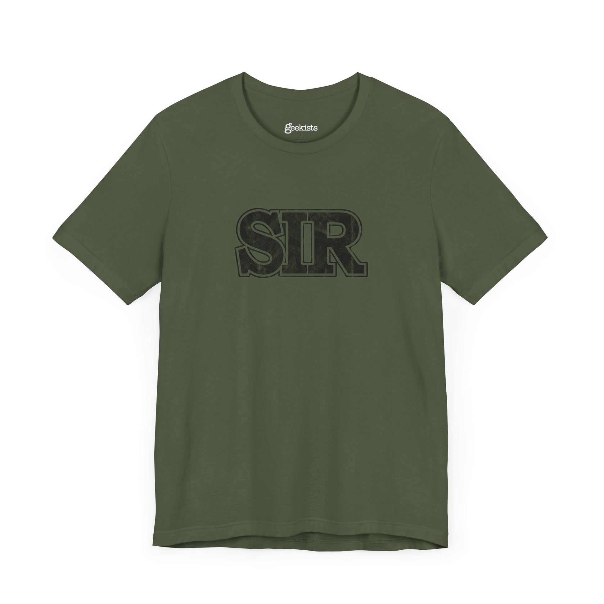 T-Shirt Crew neck Men's Clothing Retail Fit T-shirts Unisex Military Green