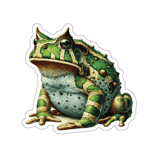 Horned Frog Stickers | Quirky Frog Gift for Biology Nerds | Peel-and-Play Fun