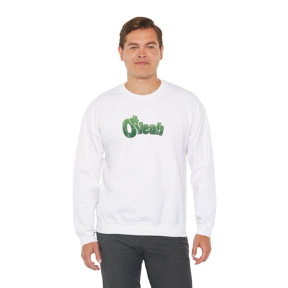 O'Yeah Retro Distressed Sweatshirt | Vintage-Looking Irish Crewneck | St. Patrick's Day Pullover