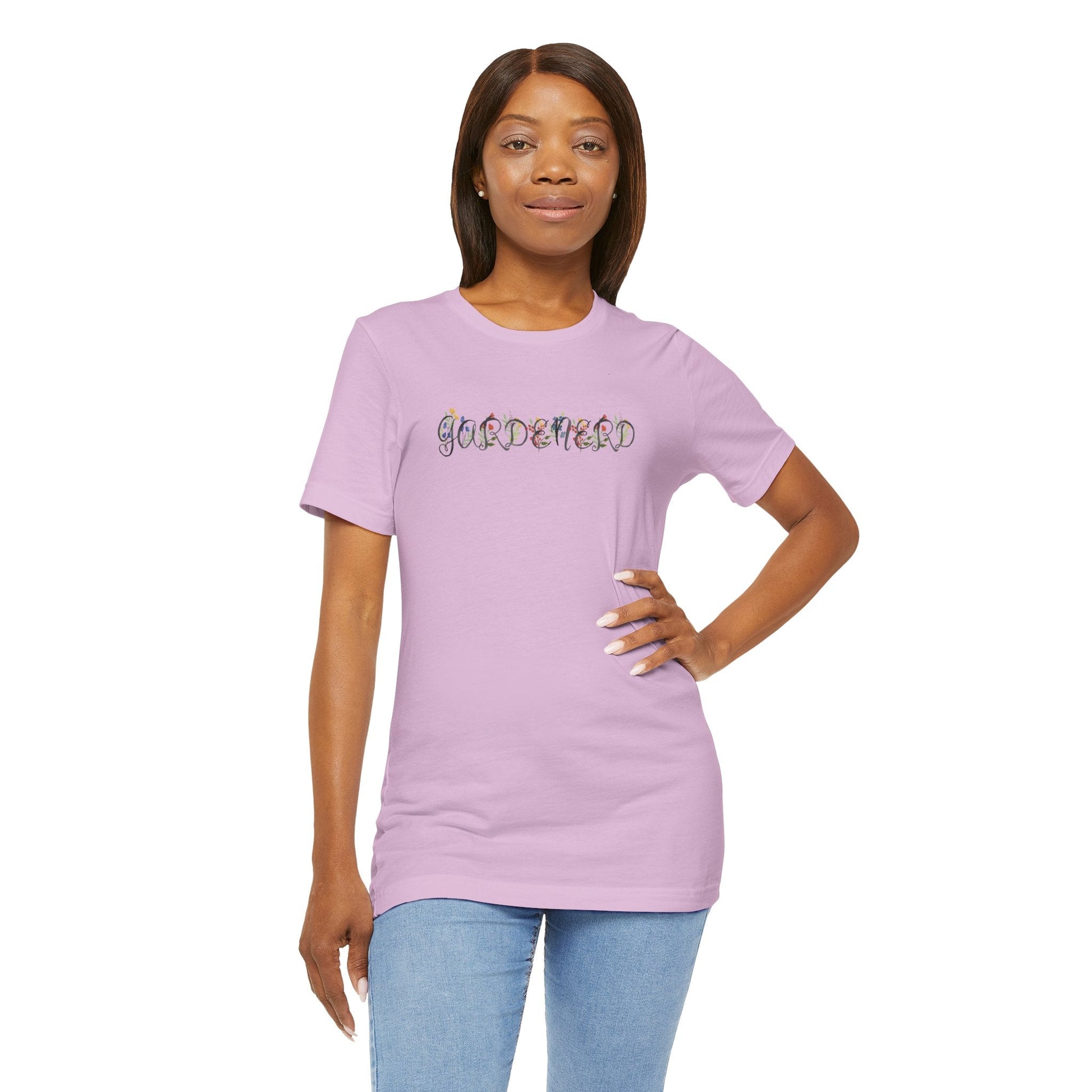 T-Shirt Gardenerd Unisex T-Shirt – Funny Garden Nerd Shirt with Watercolor Floral Design | Made in USA | Free Shipping