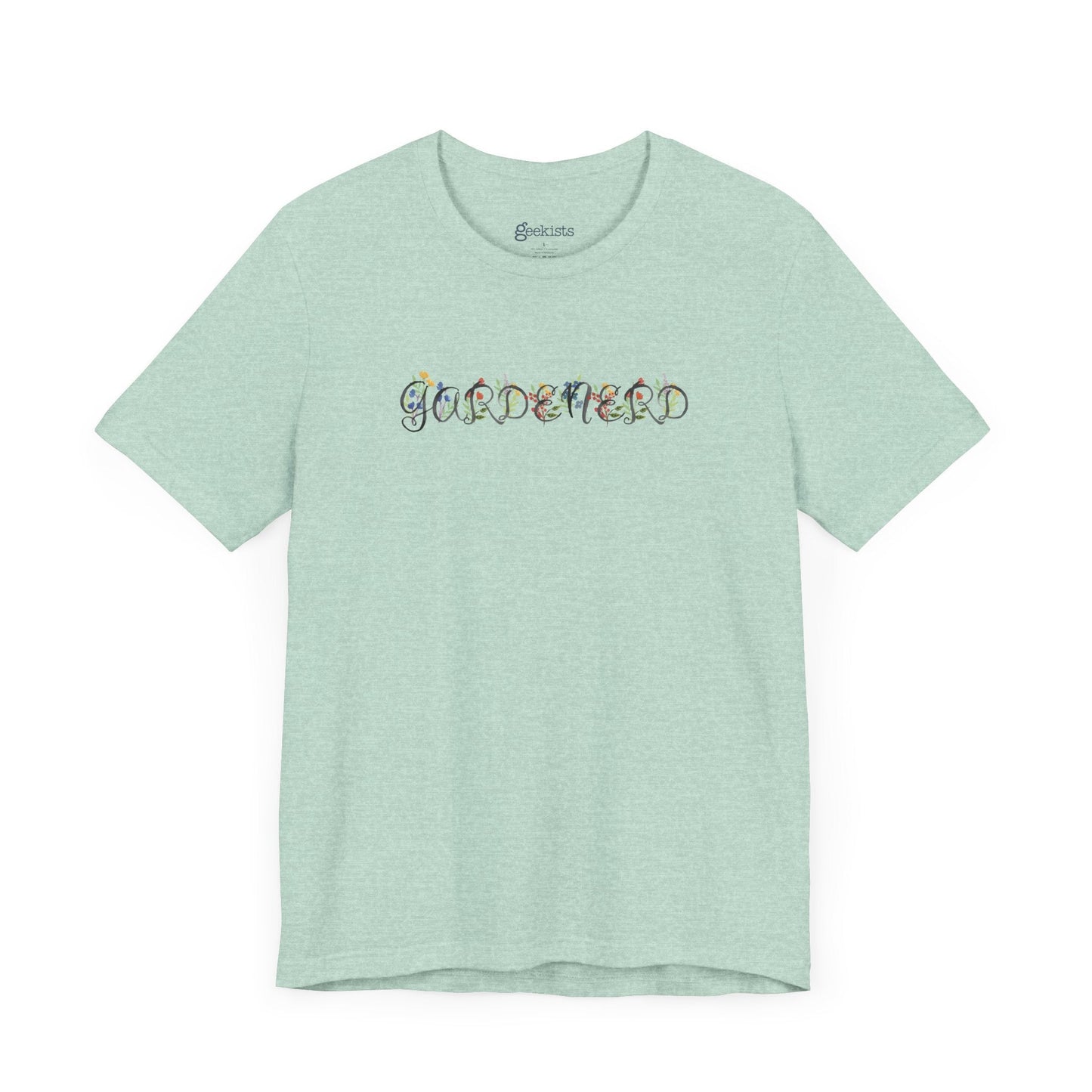 Heather-Prism-Mint-4XL T-Shirt Gardenerd Unisex T-Shirt – Funny Garden Nerd Shirt with Watercolor Floral Design | Made in USA | Free Shipping