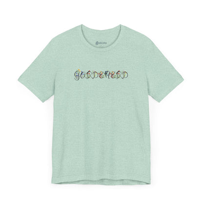 Heather-Prism-Mint-4XL T-Shirt Gardenerd Unisex T-Shirt – Funny Garden Nerd Shirt with Watercolor Floral Design | Made in USA | Free Shipping
