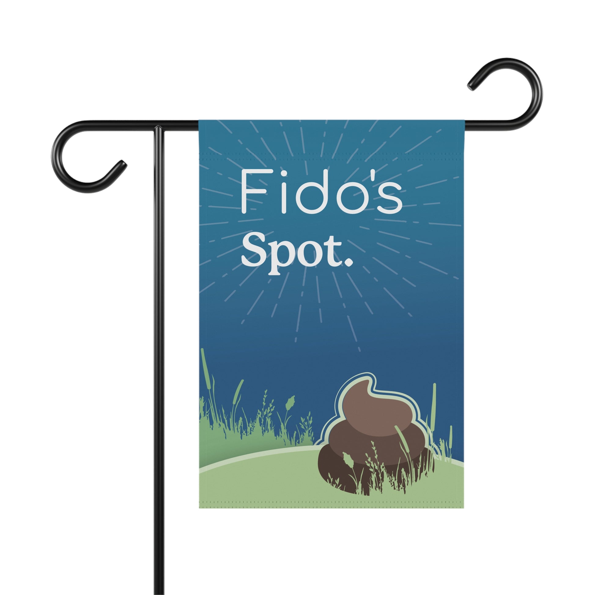 Custom pet name garden flag – Fido’s Spot funny poop sign | variant