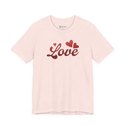T-Shirt Love Heart Graphic Tee – Red Valentine’s Shirt