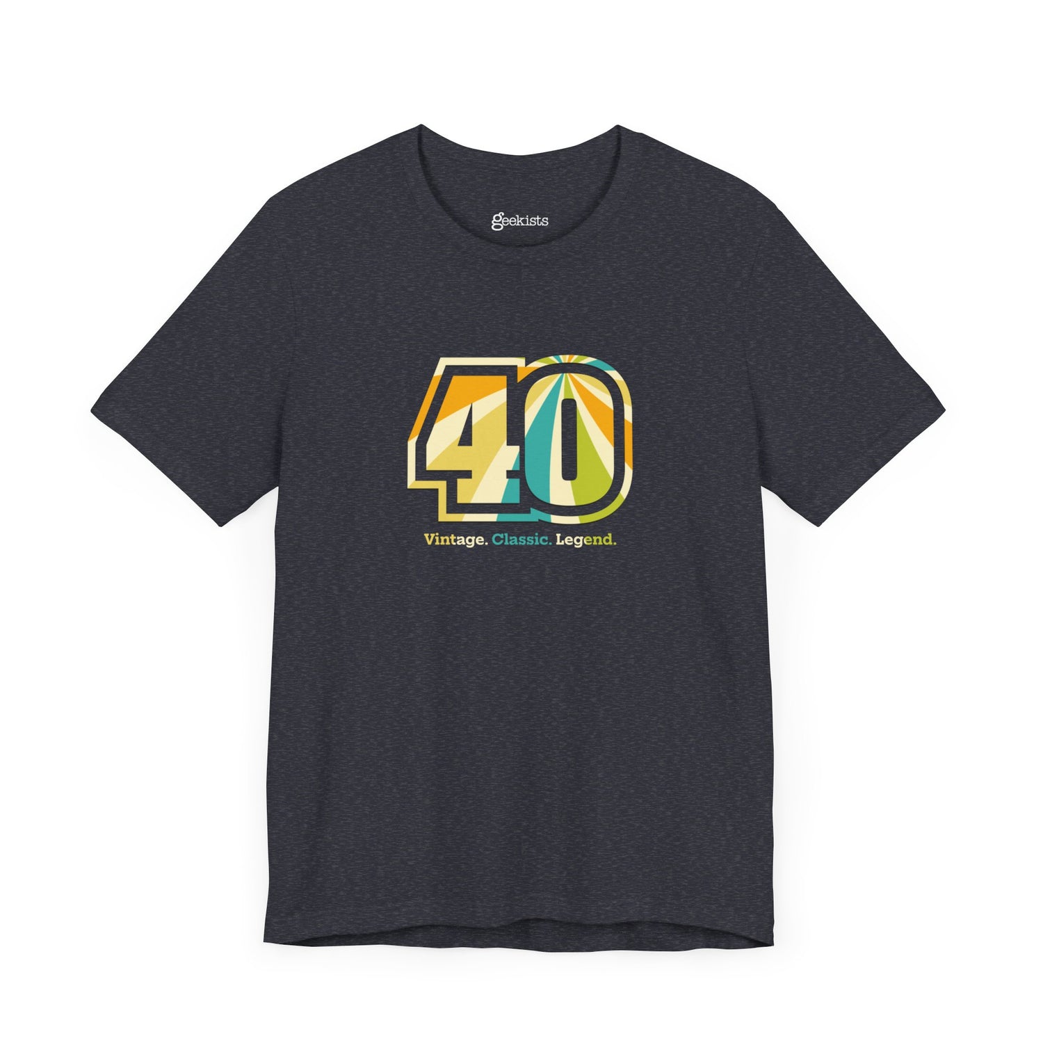 T-Shirt Crew neck Men's Clothing Retail Fit Short Sleeve T-shirts Unisex Heather Navy