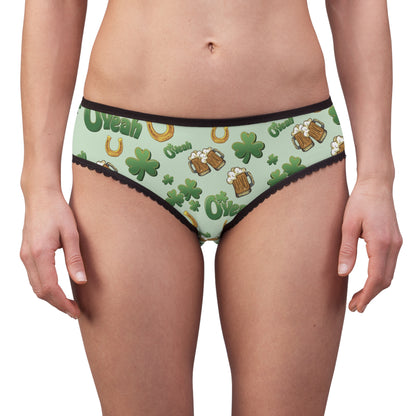 Find the Nerdy Leprechaun Women’s Briefs | St. Patrick’s Day Underwear | Lucky Shamrocks & Beer