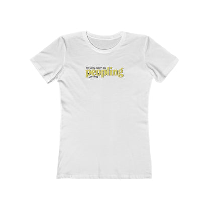 Peopling Funny Introvert Women's T-Shirt in Solid White