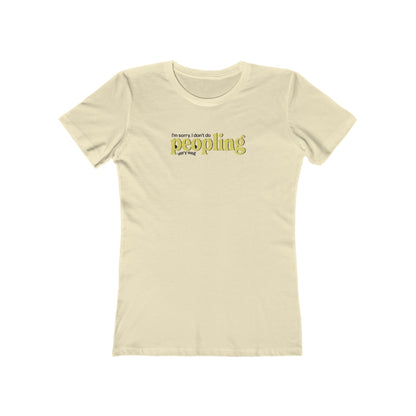 Peopling Funny Introvert Women's T-Shirt in Solid White