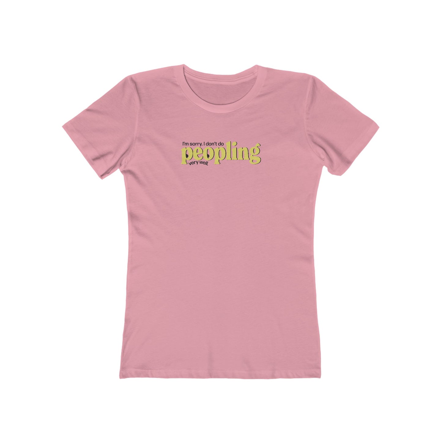 Peopling Funny Introvert Women's T-Shirt in Solid White