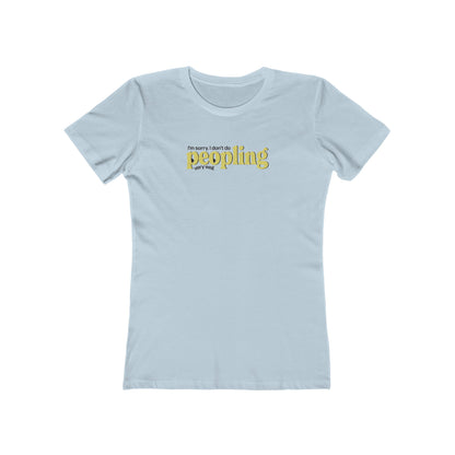 Peopling Funny Introvert Women's T-Shirt in Solid White