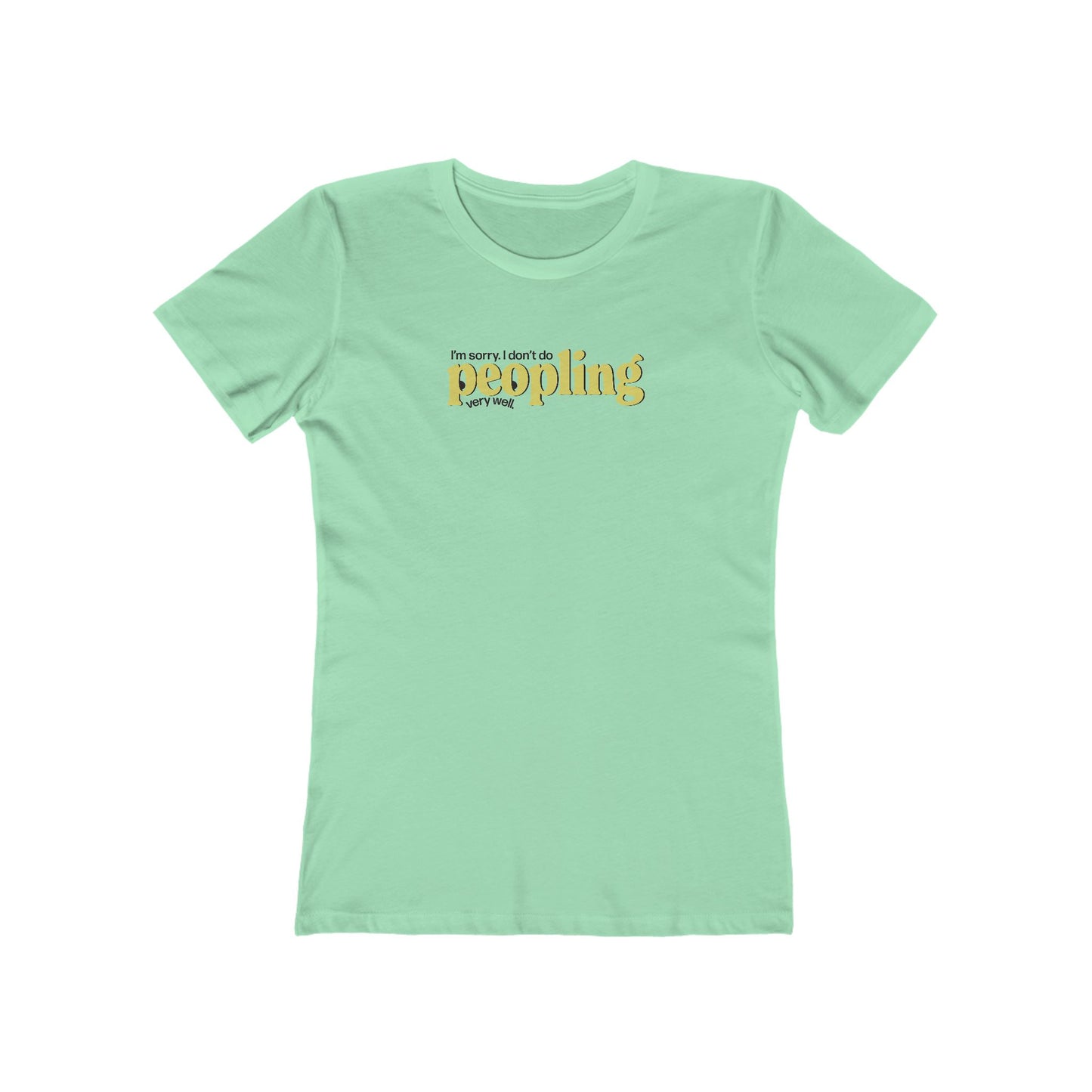 Peopling Funny Introvert Women's T-Shirt in Solid White