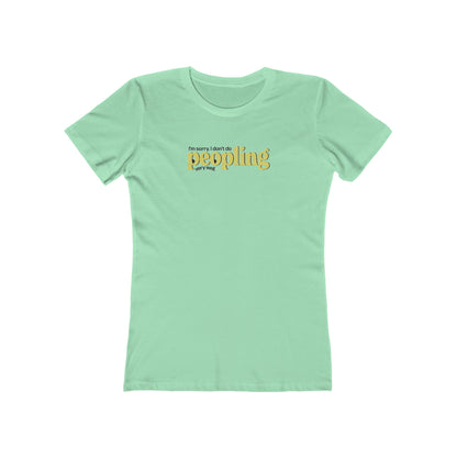Peopling Funny Introvert Women's T-Shirt in Solid White