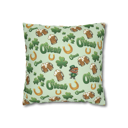 Find the Nerdy Leprechaun Faux Suede Pillow Cover | St. Patrick’s Day Home Décor | Fun Irish Accent Pillow