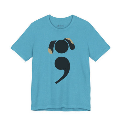 Bookish dog tee for grammar nerds and dog parents | variant