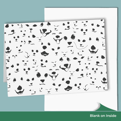 Paper Stuff > Gift Giving > Greeting Cards Dog Party Cards – Black & White Pet Faces Greeting Card Set – Funny Animal Mischief Print
