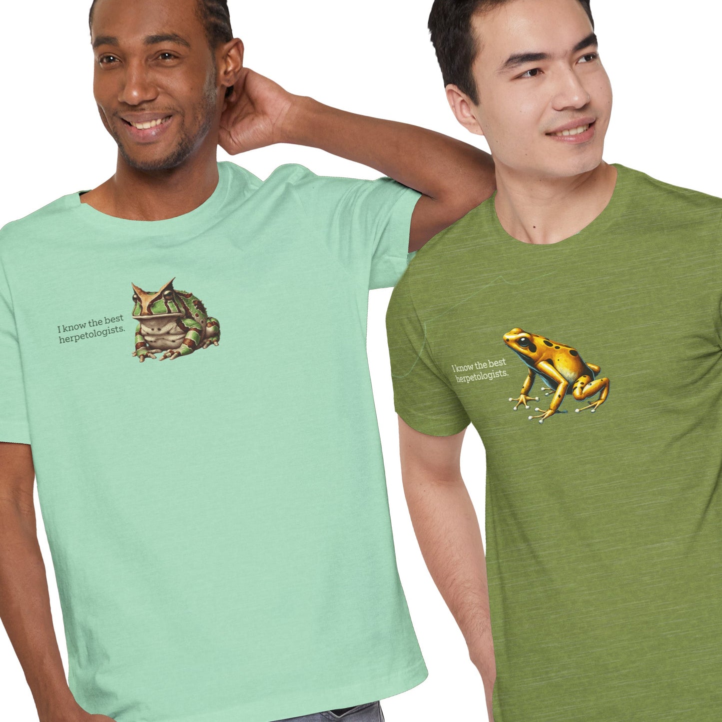 Clothing Stuff > Shirts & Tops > Lightweight Jersey Tee Frog T-Shirt for Herpetology Nerds | 8 Species Available | Unisex Lightweight Biology Tee