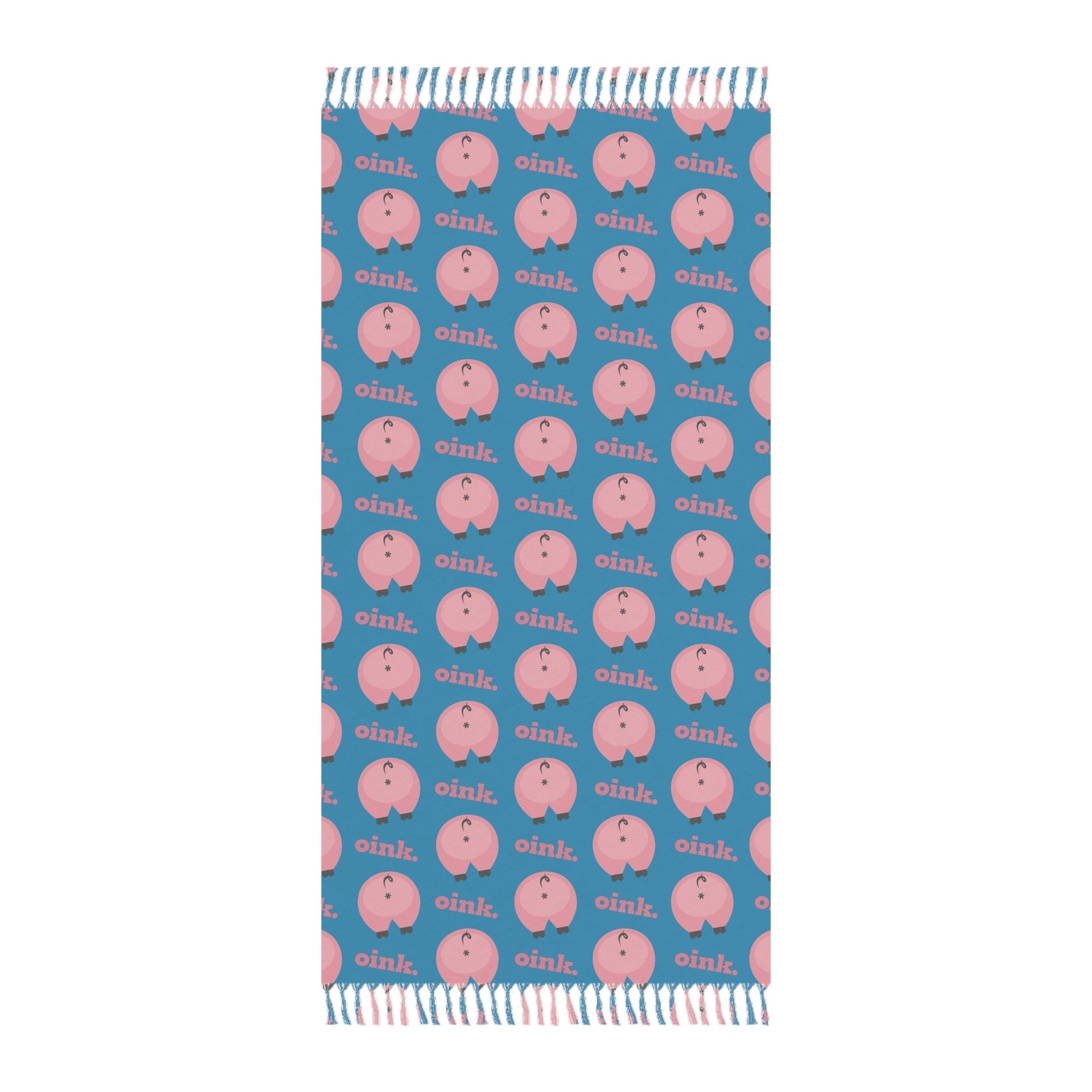 Home Stuff > Outdoor Living > Boho Beach Blanket Funny Pig Butt Pattern Boho Beach Blanket – Quirky Bedding for Animal Lovers
