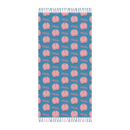 Home Stuff > Outdoor Living > Boho Beach Blanket Funny Pig Butt Pattern Boho Beach Blanket – Quirky Bedding for Animal Lovers