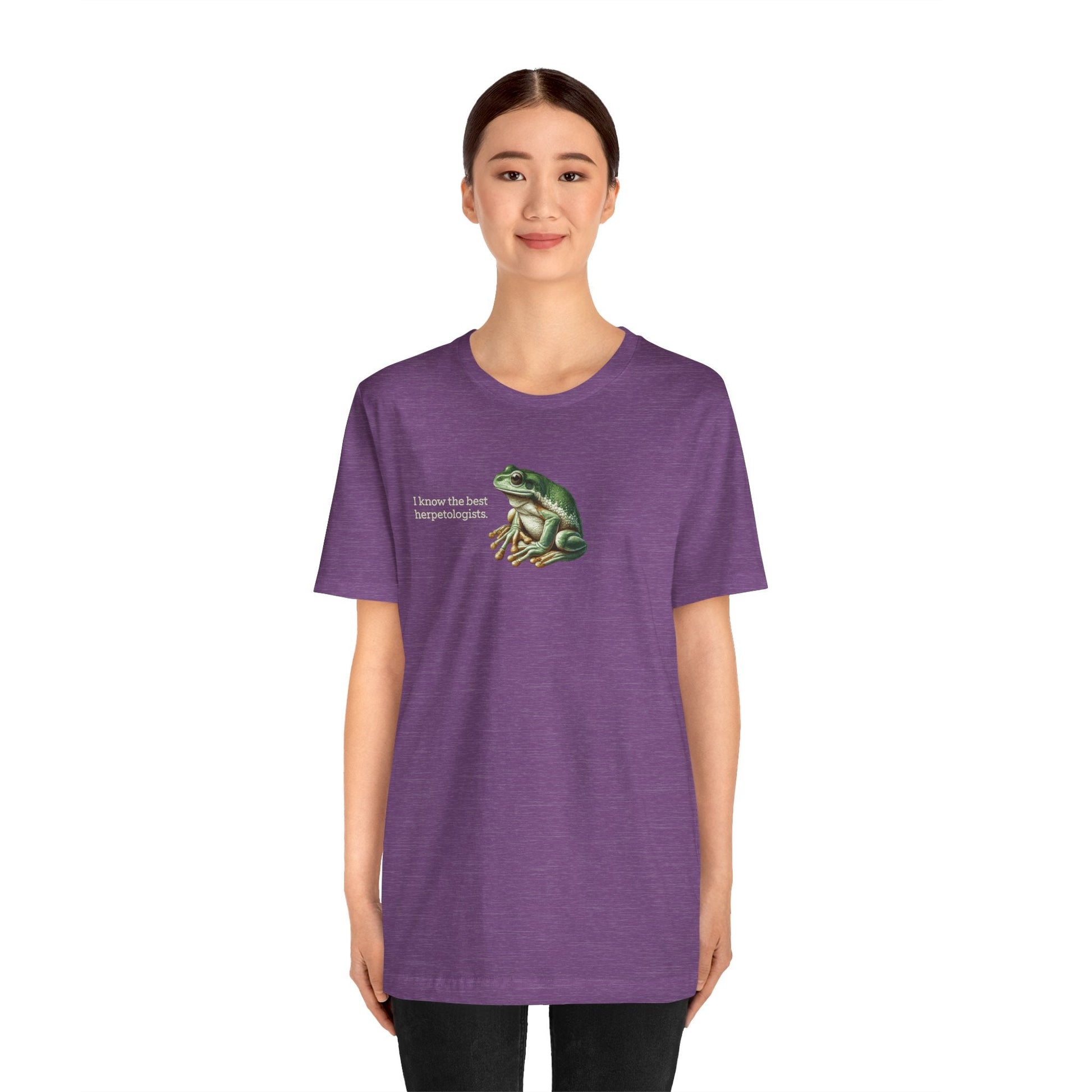 Clothing Stuff > Shirts & Tops > Lightweight Jersey Tee Frog T-Shirt for Herpetology Nerds | 8 Species Available | Unisex Lightweight Biology Tee