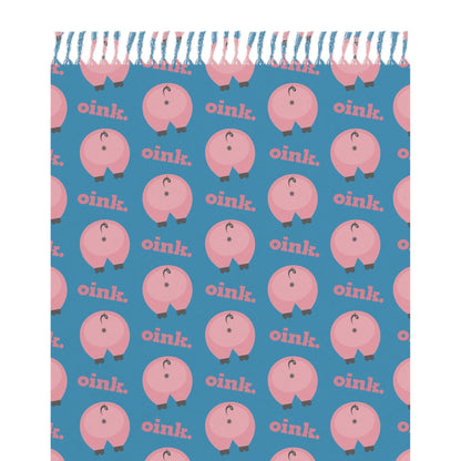 Home Stuff > Outdoor Living > Boho Beach Blanket Funny Pig Butt Pattern Boho Beach Blanket – Quirky Bedding for Animal Lovers
