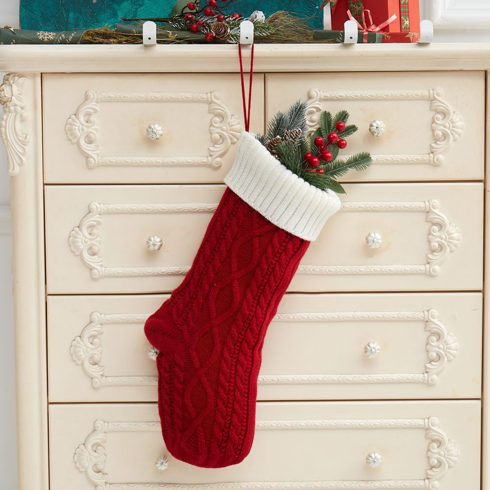 Scandinavian Cable Knit Christmas Stockings | Large Stocking Stuffer Ideas | No-Gift Christmas Inspiration