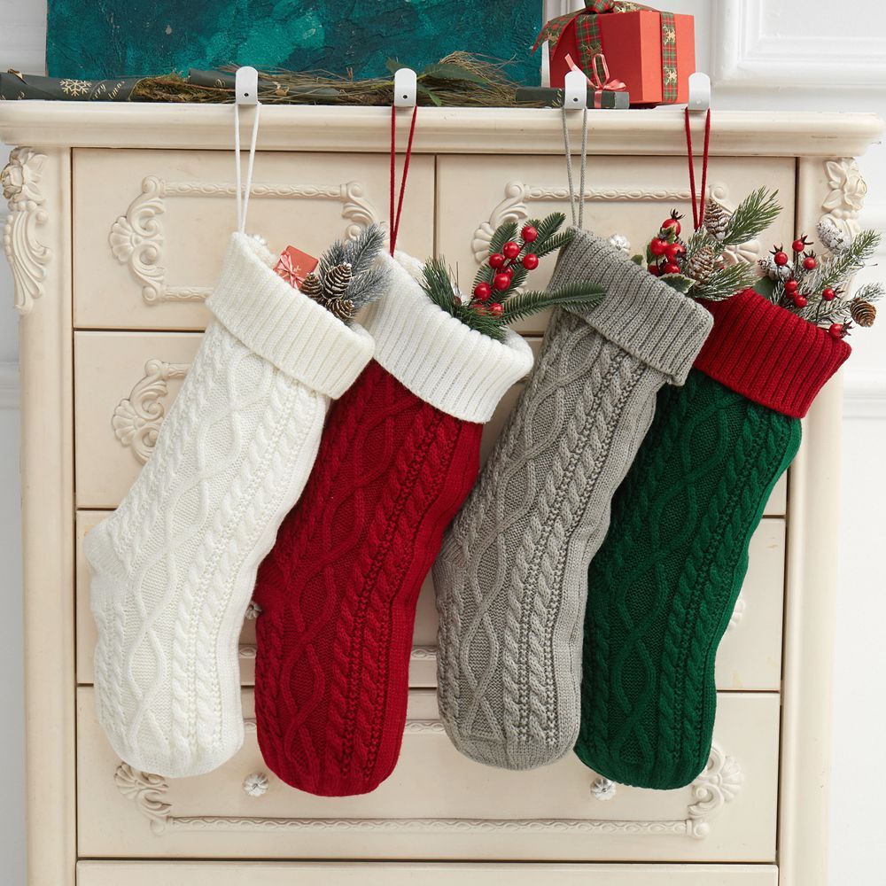 Scandinavian Cable Knit Christmas Stockings | Large Stocking Stuffer Ideas | No-Gift Christmas Inspiration