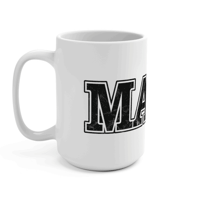 Ma’am 15oz Coffee Mug with Distressed Typography