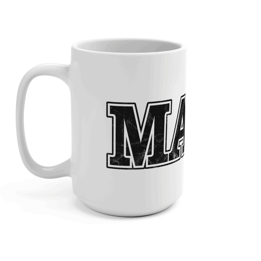 Ma’am 15oz Coffee Mug with Distressed Typography